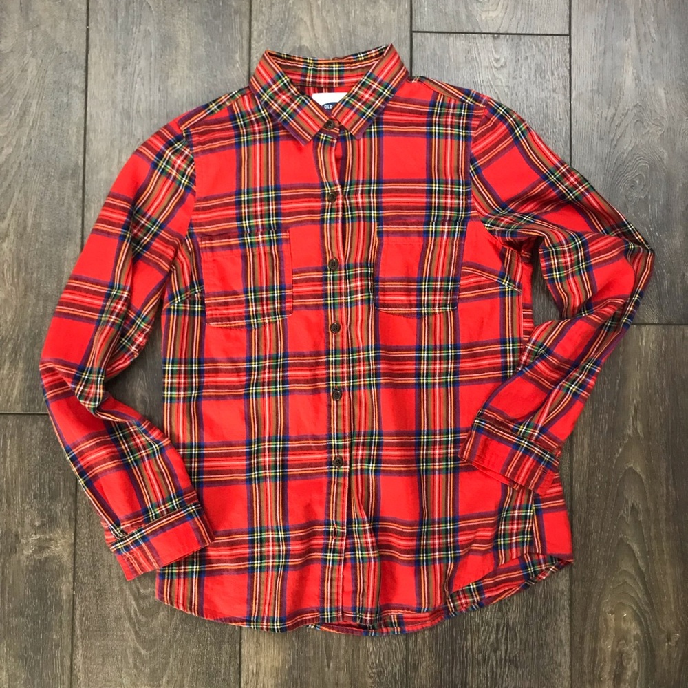 {Old Navy} Red Plaid Shirt